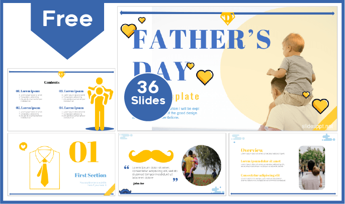 Plantilla creativa del día del padre gratis para PowerPoint y Google Slides.