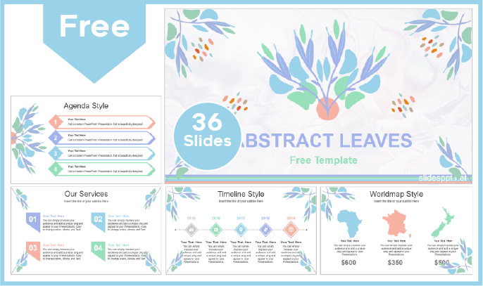 Free abstract sheet style template for PowerPoint and Google Slides.