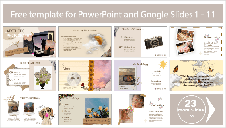 Modelos de Fotografia Estética para download gratuito em PowerPoint e Google Slides.