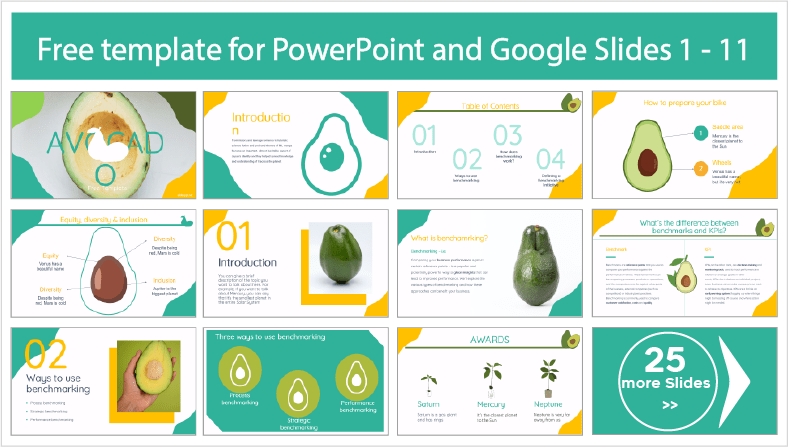 Avocado-Vorlagen zum kostenlosen Download in PowerPoint und Google Slides.