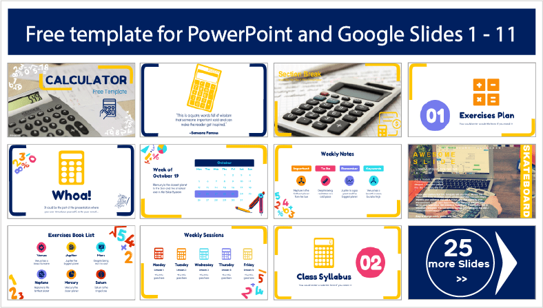 Taschenrechner-Vorlagen zum kostenlosen Download in PowerPoint und Google Slides.