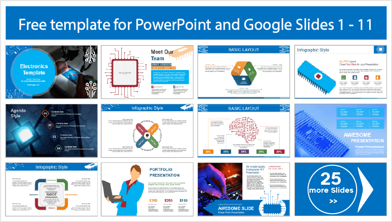 Elektronik-Vorlagen zum kostenlosen Download in PowerPoint und Google Slides.