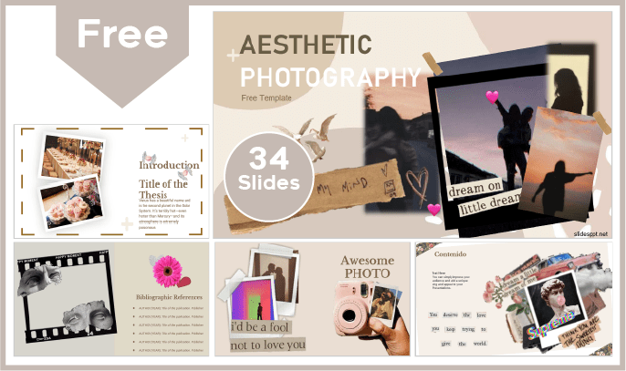 Free aesthetic photo template for PowerPoint and Google Slides.