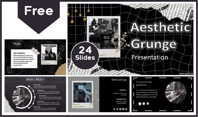 Modelo Grunge Aesthetic gratuito para PowerPoint e Google Slides.