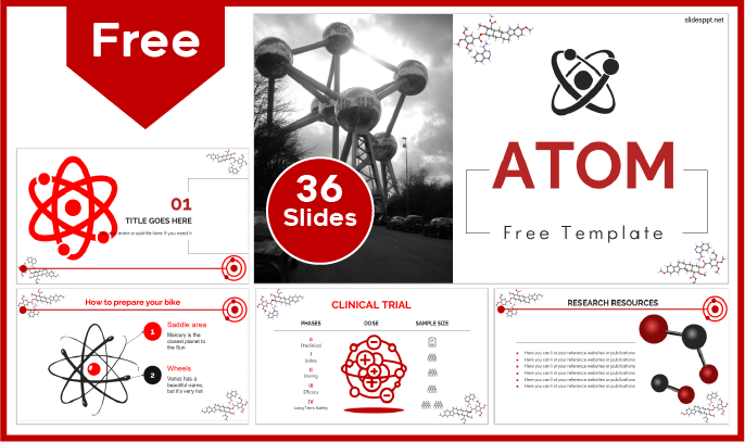 Modelo Atoms gratuito para PowerPoint e Google Slides.