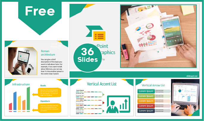 Plantilla de Gráficos SmartArt gratis para PowerPoint y Google Slides.