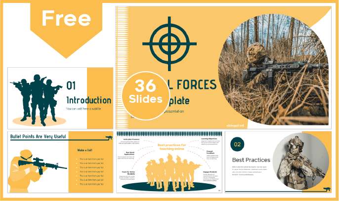 Free Special Forces Template for PowerPoint and Google Slides.