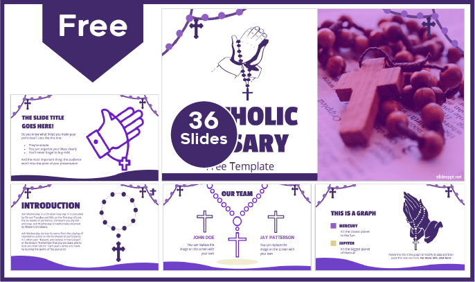 Free Rosary Template for PowerPoint and Google Slides.