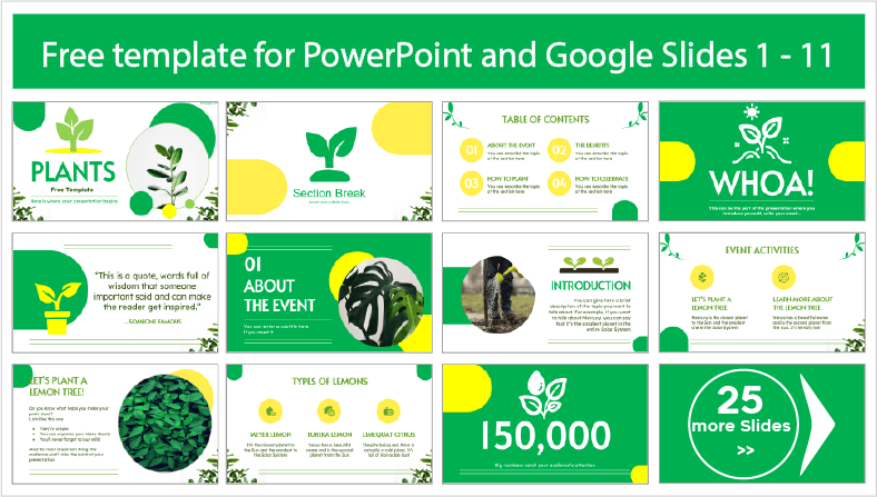 Modèles de plantes à télécharger gratuitement en format PowerPoint et Google Slides.