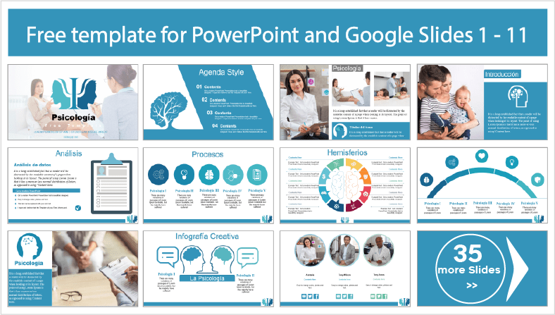 Plantillas de Psicología para descargar gratis en PowerPoint y Google Slides.