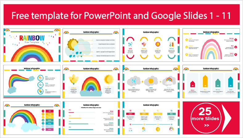 Regenbogenvorlagen zum kostenlosen Download in PowerPoint und Google Slides.