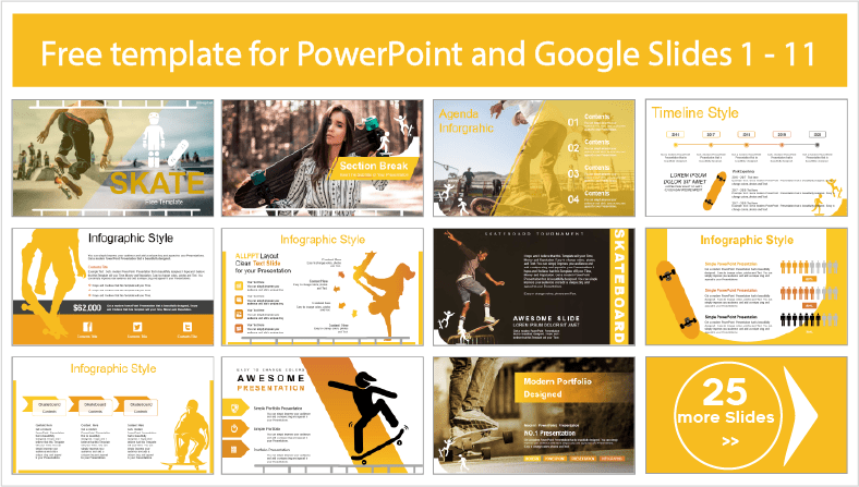 Skate-Vorlagen zum kostenlosen Download in PowerPoint und Google Slides.