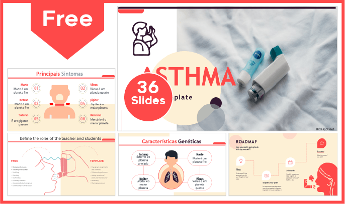 Modèle gratuit d'asthme pour PowerPoint et Google Slides.
