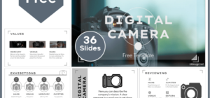 Free Digital Camera Template for PowerPoint and Google Slides.