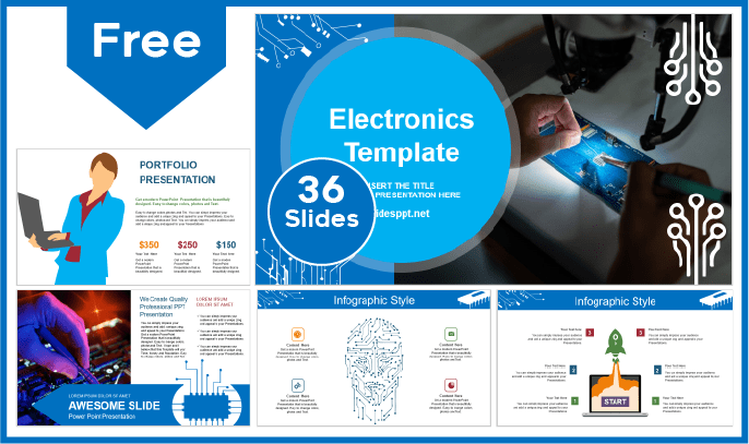 Free Electronics Template for PowerPoint and Google Slides.
