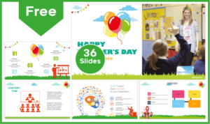 Teacher's Day Template for Children - PowerPoint Templates and Google ...