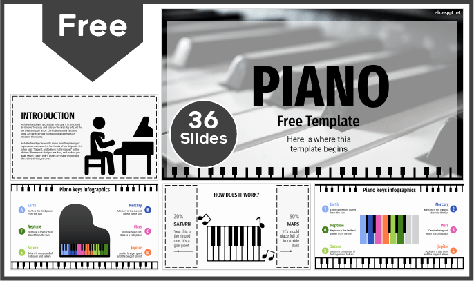 Free Piano Template for PowerPoint and Google Slides.