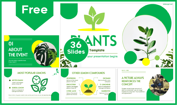 Free Plants Template for PowerPoint and Google Slides.