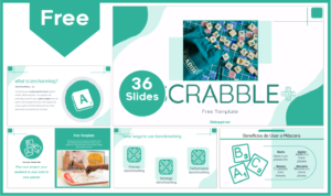 Free Scrabble style template for PowerPoint and Google Slides.