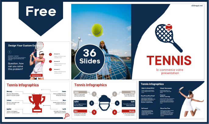 Plantilla de Tenis gratis para PowerPoint y Google Slides.