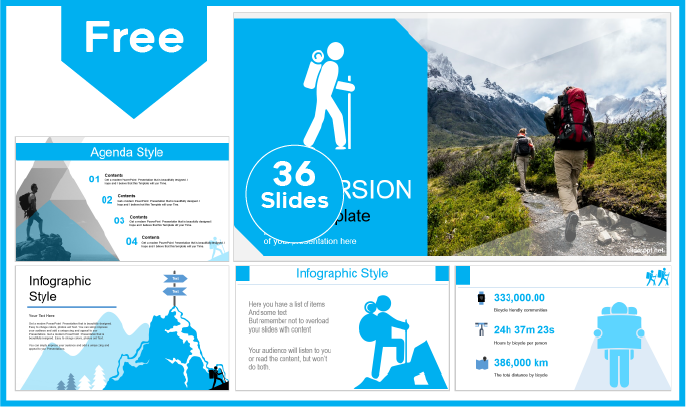 Modèle d'excursion gratuit pour PowerPoint et Google Slides.