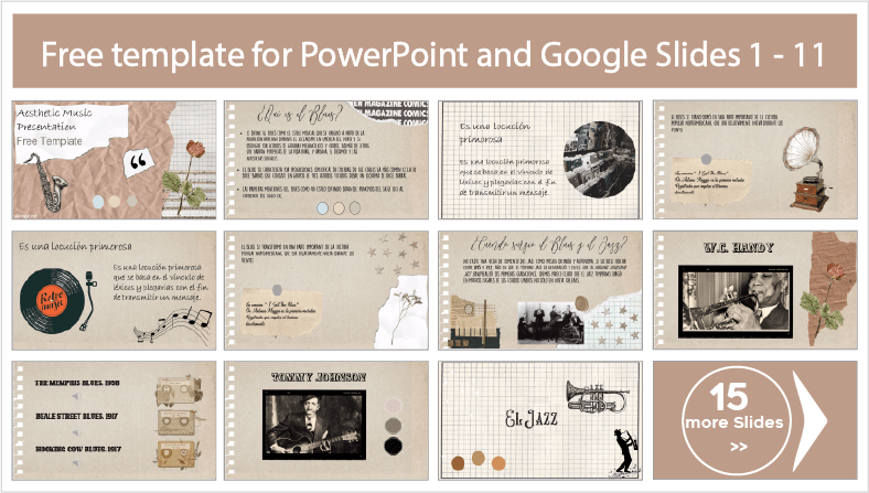 Modèles de musique esthétique à télécharger gratuitement dans PowerPoint et Google Slides.