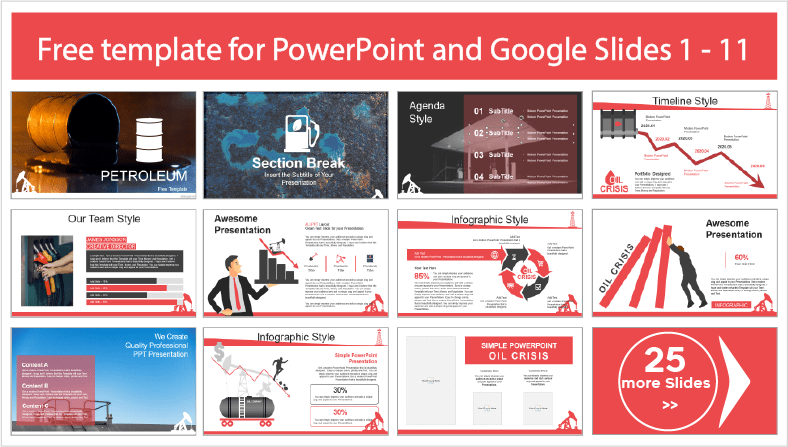 Modèles pour le pétrole à télécharger gratuitement dans PowerPoint et Google Slides.