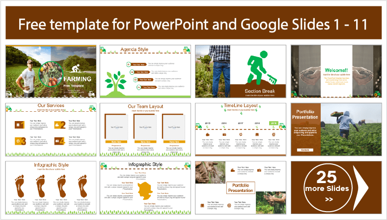 Descarregar gratuitamente modelos de PowerPoint para agricultura e temas de Google Slides.