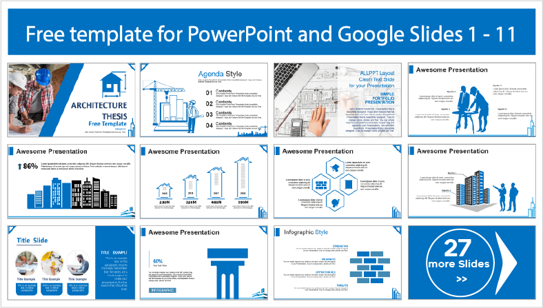 Descargar gratis plantillas para Tesis de Arquitectura en PowerPoint y temas Google Slides.