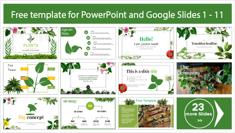 Descargar gratis plantillas de Botánica para PowerPoint y temas Google Slides.
