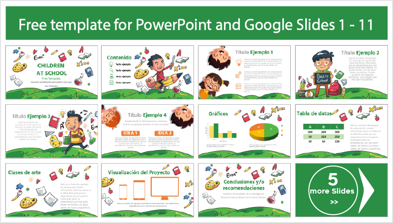 Descarregar gratuitamente os modelos Kids in School PowerPoint e os temas Google Slides.