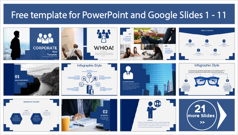 Descarregar gratuitamente modelos PowerPoint de estilo empresarial e temas Google Slides.