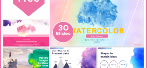Free Watercolor Template for PowerPoint and Google Slides.