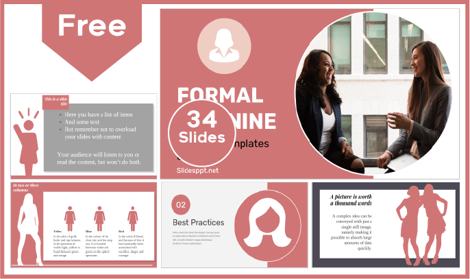 Free Elegant and Feminine Template for PowerPoint and Google Slides.