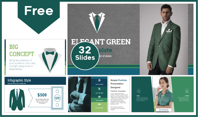 Free Elegant Green Template for PowerPoint and Google Slides.