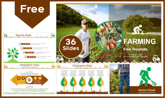 Modelo de Agricultura Gratuito para PowerPoint e Google Slides.