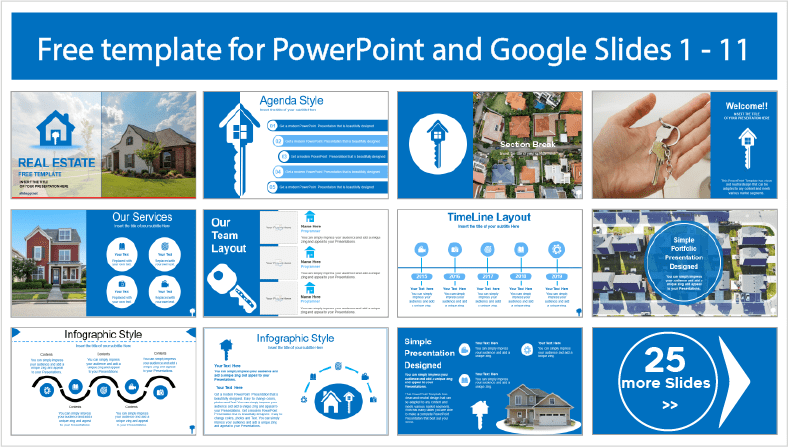 Téléchargez gratuitement des modèles de vente de maisons pour les thèmes PowerPoint et Google Slides.