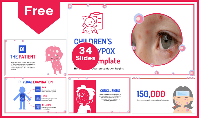 Modèle gratuit de variole du singe pour enfants pour PowerPoint et Google Slides.