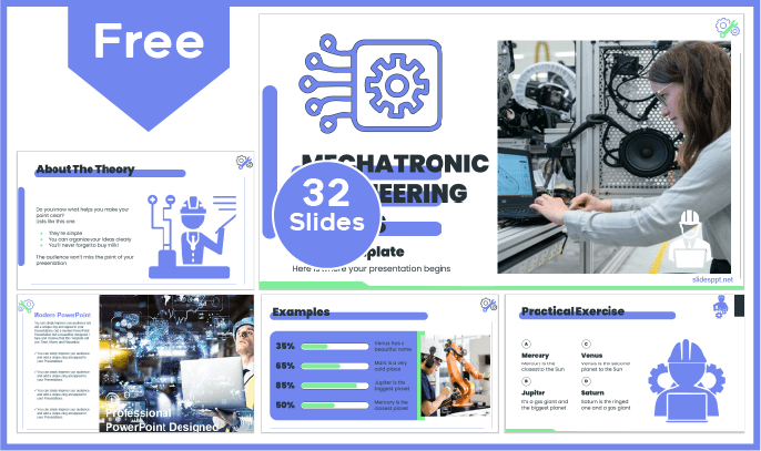 Free Mechatronics Thesis Template for PowerPoint and Google Slides.