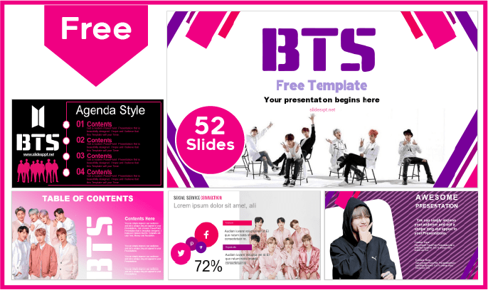 Free BTS Modern Template for PowerPoint and Google Slides.