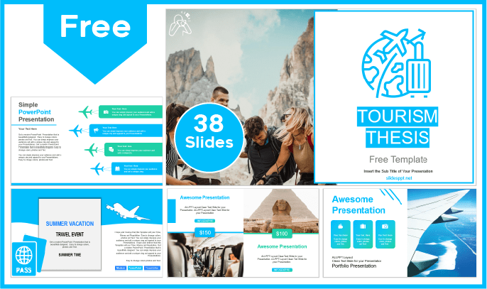 Plantilla para Tesis de Turismo gratis en PowerPoint y Google Slides.