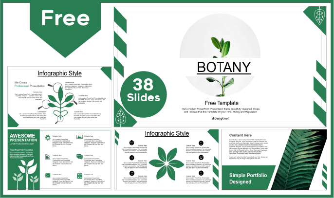 Plantilla para Lección de Botánica gratis para PowerPoint y Google Slides.