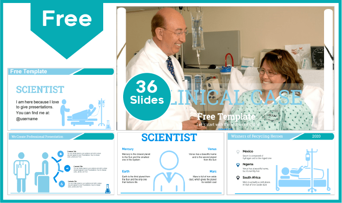 Modèle gratuit de cas clinique pour PowerPoint et Google Slides.