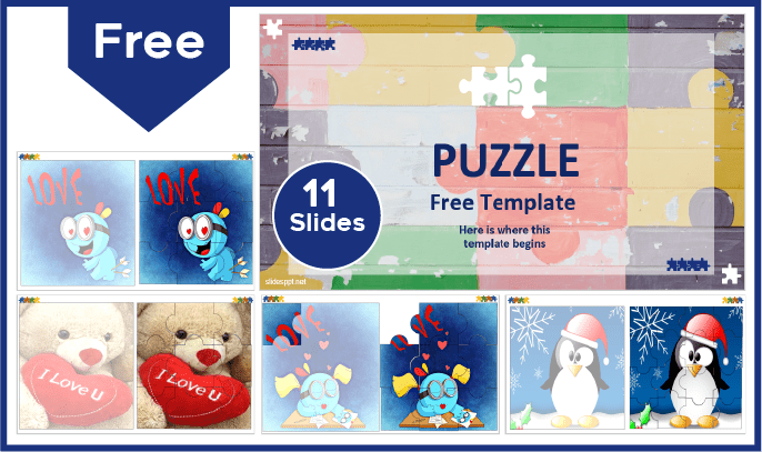 Free Interactive Jigsaw Puzzle Template for PowerPoint and Google Slides.
