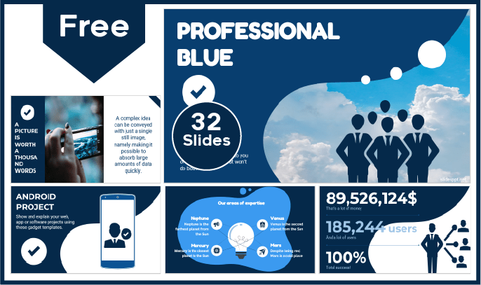 Plantilla azul Profesional - Plantillas para PowerPoint y Google Slides Plantilla azul Profesional - Plantillas para PowerPoint y Google Slides