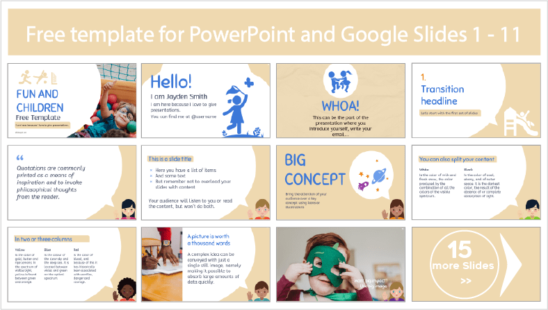 Téléchargez gratuitement des modèles PowerPoint et des thèmes Google Slides amusants et enfantins.