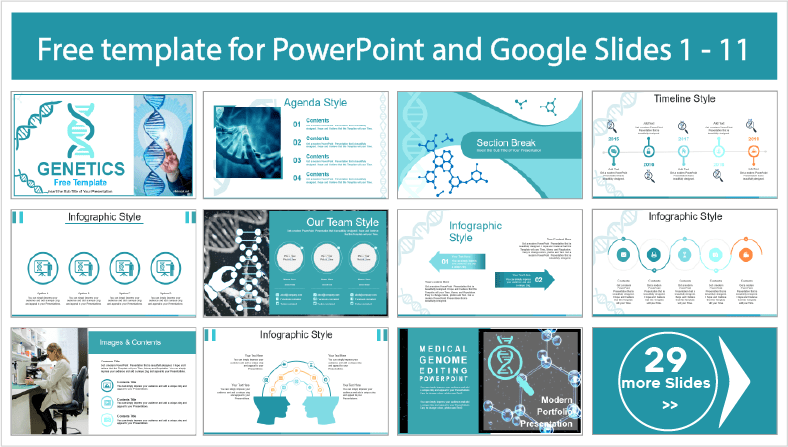 Téléchargez gratuitement les modèles PowerPoint et les thèmes Google Slides de Genetics.