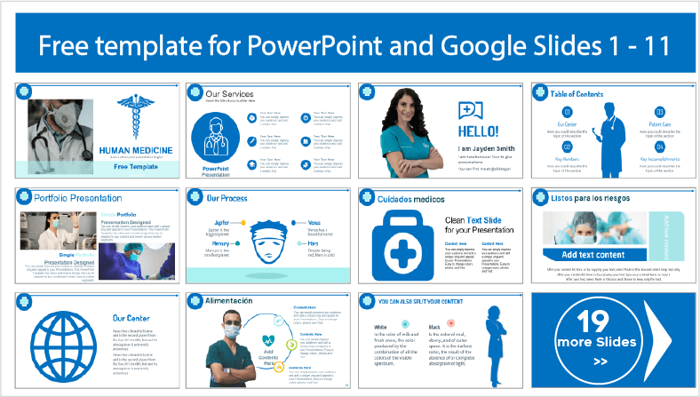 Descargar gratis plantillas de Medicina Humana para PowerPoint y temas Google Slides.