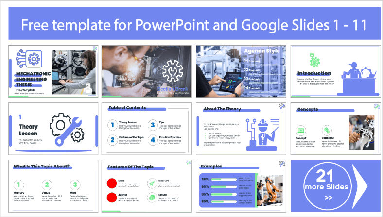 Descarregar gratuitamente Modelos de Teses Mecatrónicas em temas de PowerPoint e Google Slides.