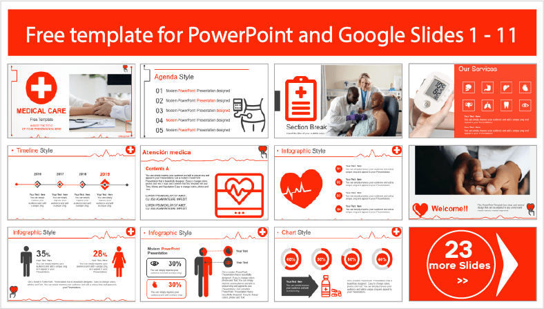Descarregar gratuitamente os modelos PowerPoint de cuidados de saúde e os temas Google Slides.